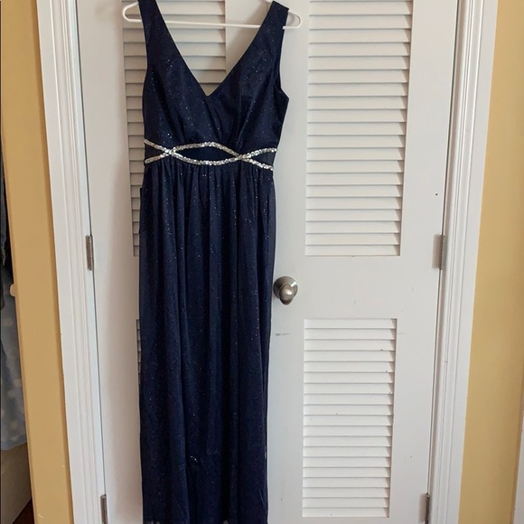 2x HP! 💕 Blue Sequined Prom Dress - Picture 2 of 6